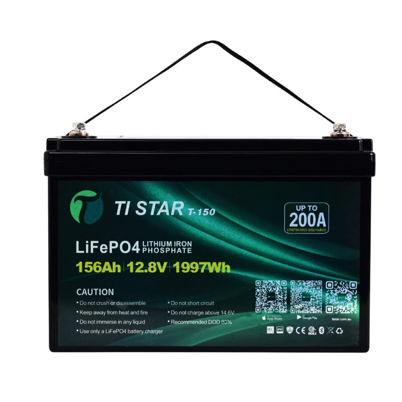 TiStar Smart BMS 12.8V 150/156Ah Lithium Battery with Bluetooth/IEC 62619/ IP67/ 5-Year Warranty/Brisbane Stock