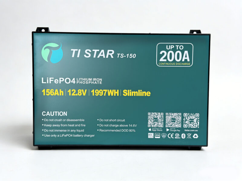 Tistar Smart BMS 12.8V 150Ah Slimline Lithium Battery with Bluetooth/ IEC62619/IP65/ 5-Year Warranty/Brisbane Stock