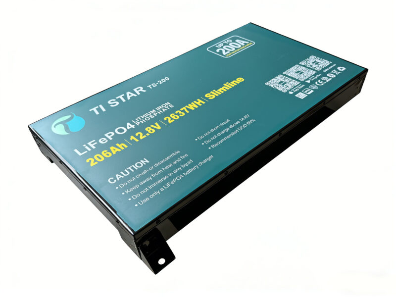 Tistar Smart BMS 12.8V 200Ah Slimline Lithium Battery with Bluetooth/IEC62619/ IP65/ 5-Year Warranty/Brisbane Stock