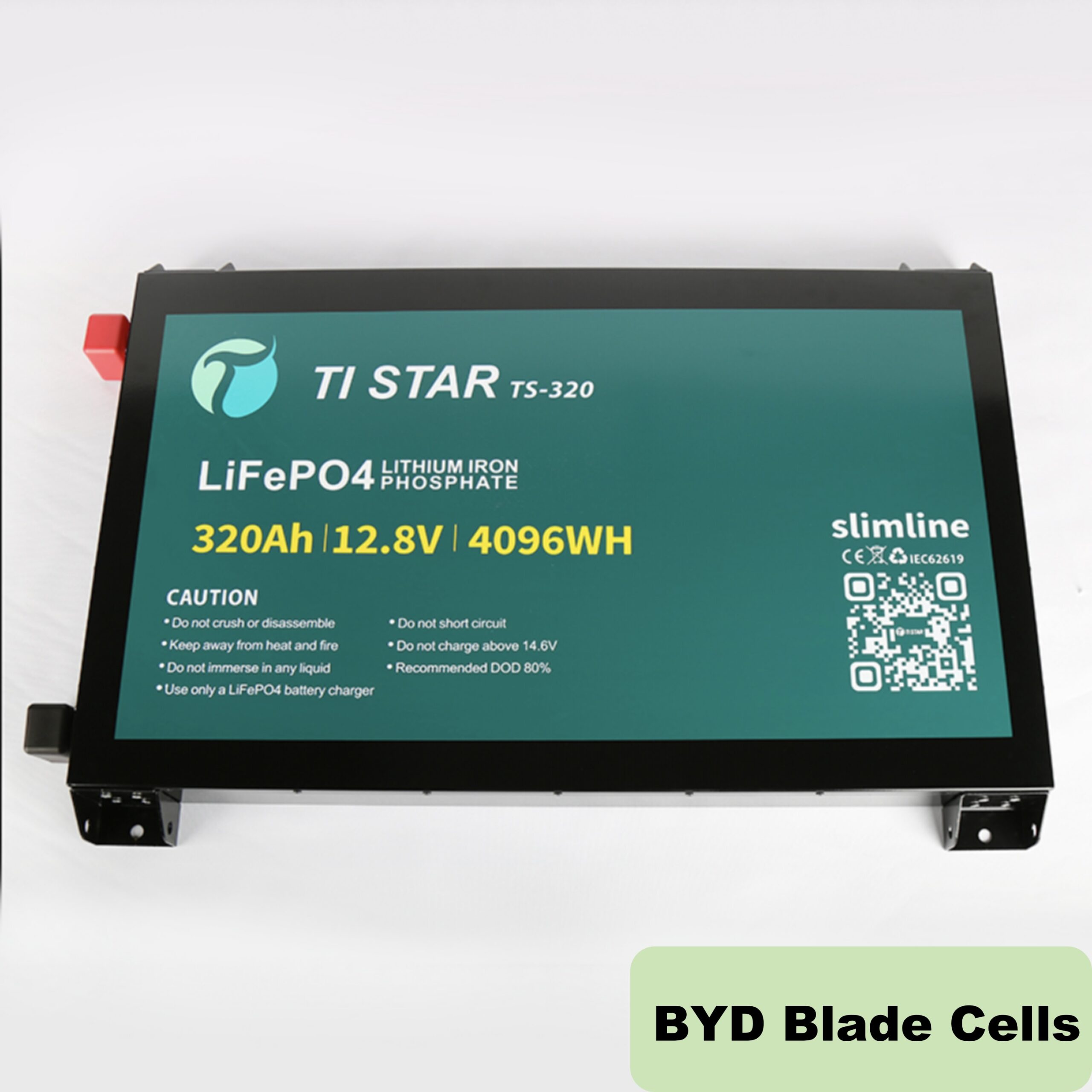 Tistar Smart BMS 12.8V 320Ah Slimline Lithium Battery with Bluetooth/ IP65/ 5-Year Warranty/Brisbane Stock