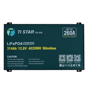 TiStar Smart BMS 12.8V 300/314Ah Slimline Lithium Battery with Bluetooth/IEC62619/ IP65/ 5-Year Warranty/Brisbane Stock