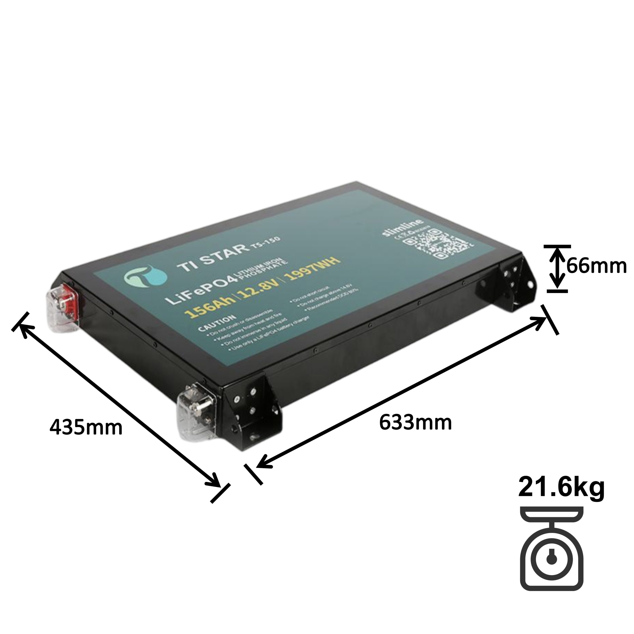 Tistar Smart BMS 12.8V 150Ah Slimline Lithium Battery with Bluetooth/ IP65/ 5-Year Warranty/Brisbane Stock - Image 2