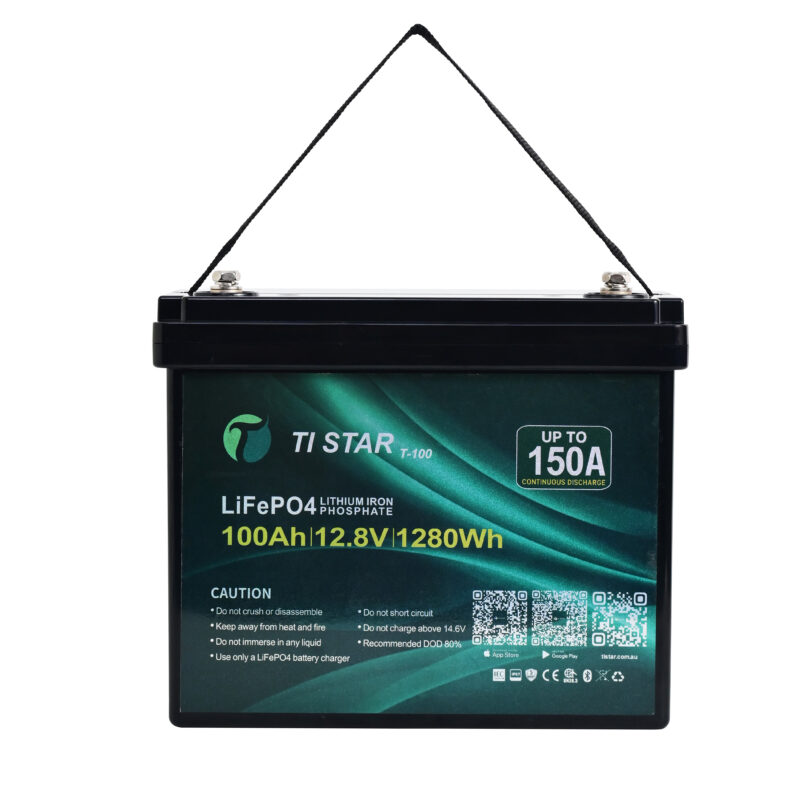 TiStar Smart BMS 12.8V 100Ah Lithium Battery with Bluetooth/IEC62619/ IP67/ 5-Year Warranty/Brisbane Stock