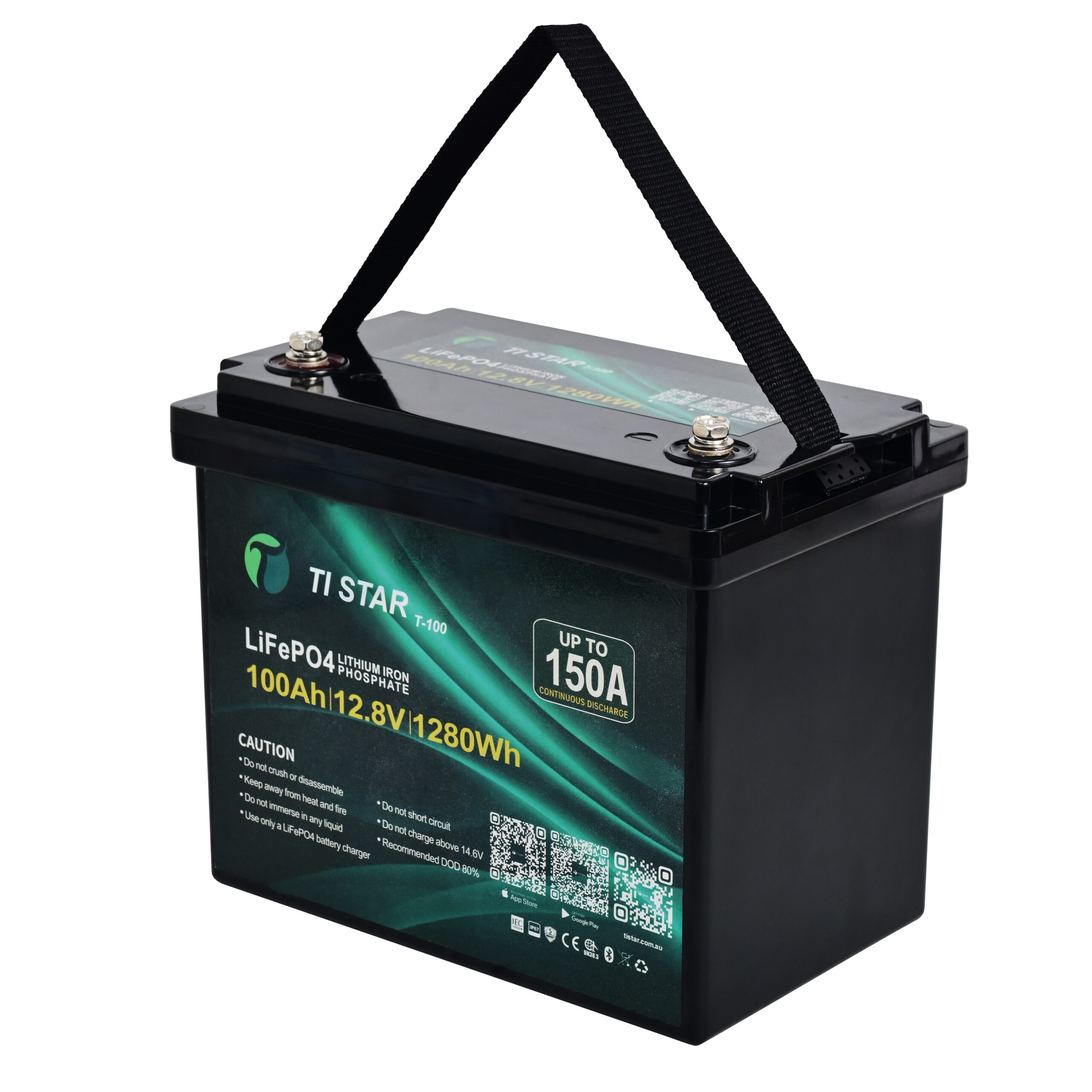 TiStar Smart BMS 12.8V 100Ah Lithium Battery with Bluetooth/IEC62619/ IP67/ 5-Year Warranty/Brisbane Stock - Image 3