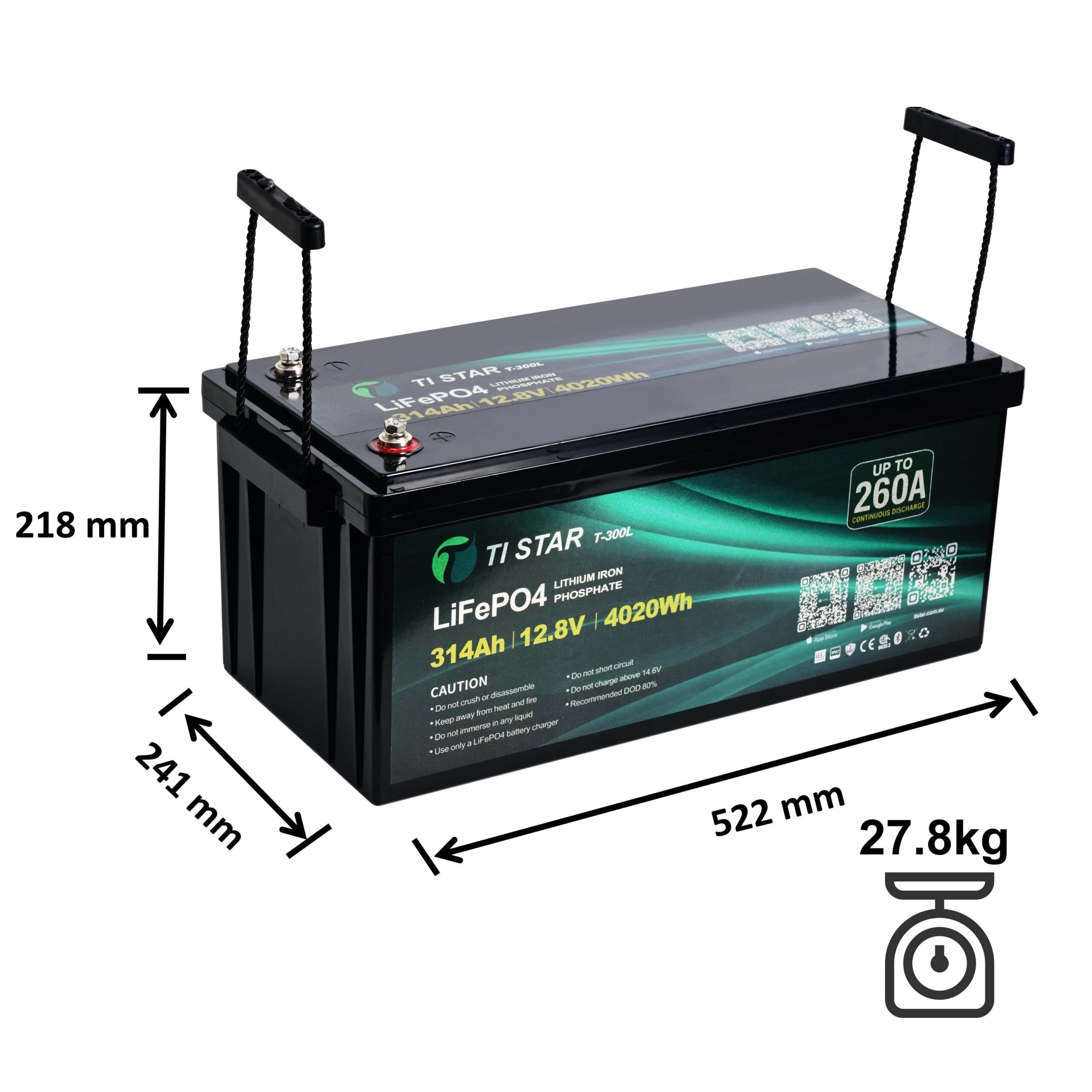 TiStar Smart BMS Long 12.8V 300/314Ah Lithium Battery with Bluetooth/ IEC62619/ IP67/ 5-Year Warranty/Brisbane Stock - Image 2