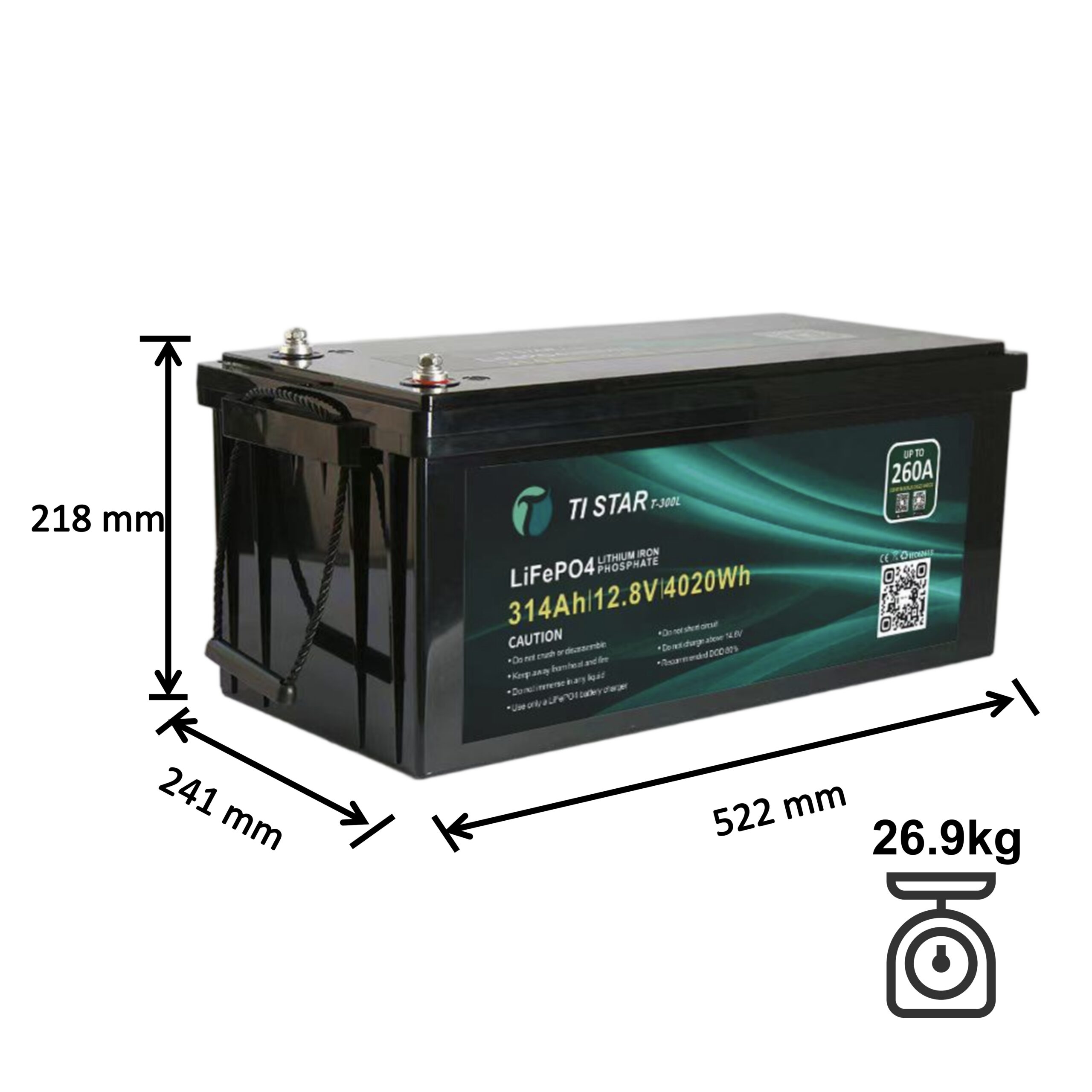 Tistar Smart BMS Long 12.8V 300Ah Lithium Battery with Bluetooth/ IEC62619/ IP67/ 5-Year Warranty/Brisbane Stock - Image 2